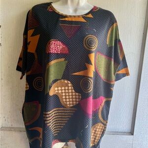 LuLaRoe Multicolor Abstract Short Sleeve top